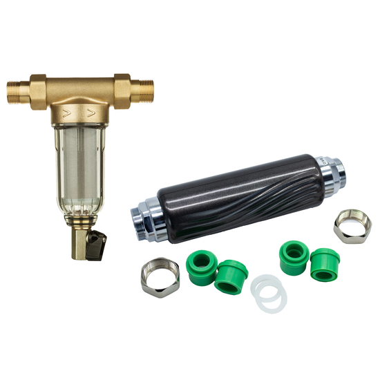 Kit Descalcificador Calclear 1” con Pre Filtro de Bronce