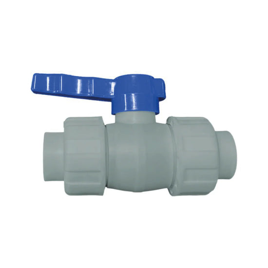 LLAVE BOLA PPR CON UNION AMERICANA - BOLA PLASTICA